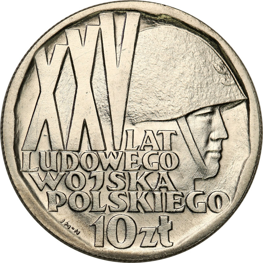 PRL. PRÓBA Nikiel 10 złotych 1968 Wojsko Ludowe